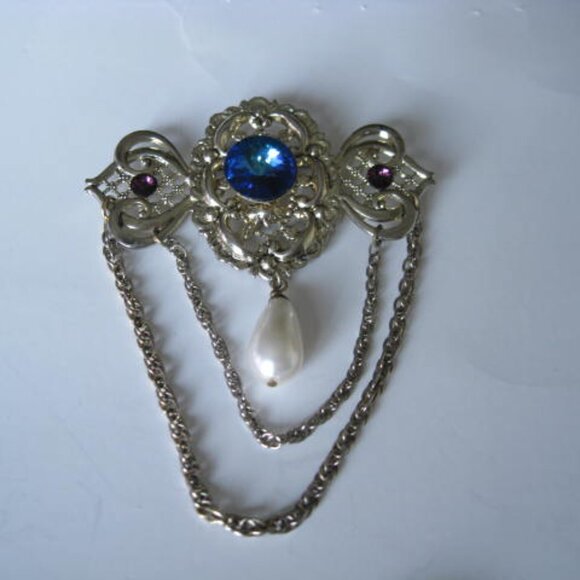 Lot of 2 Lg Vtg Brooches - Picture 9 of 11